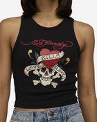 Love Kills Skull Rhinestone Tank