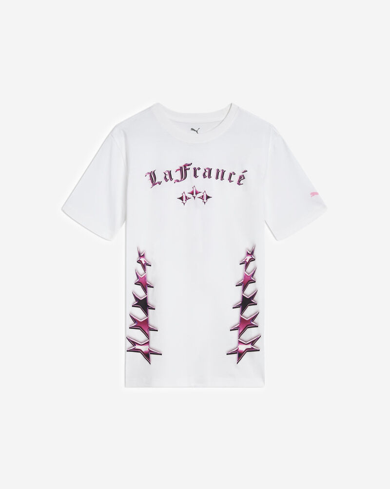 Puma Grade School Melo X LaFrance CTN Jersey Tee PSP26M9T-21372 White 1