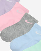 Nike Little Kids' 6Pk Metallic Swoosh Quarter Socks UN0357-P6I Multi 2