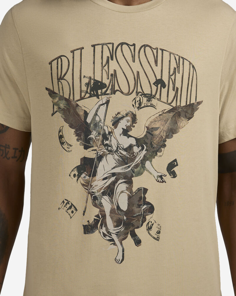Graphic Tees Camo Blessed Angel Tee MTUS491-US-03872 Beige 3