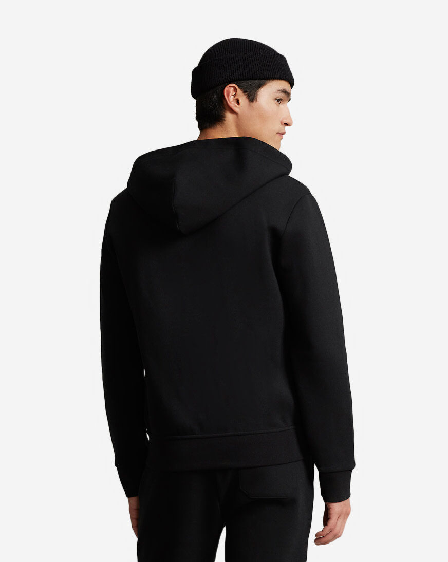 Shop Polo Ralph Lauren Double Knit Tech Hoodie 710888282001-BLK