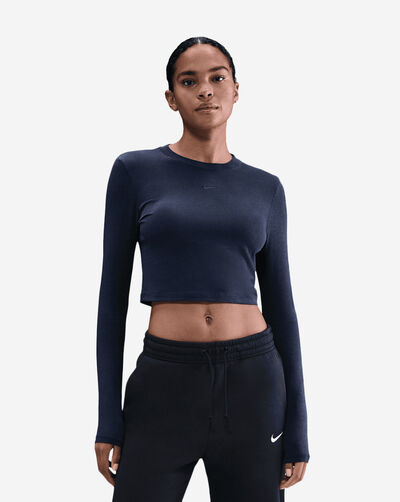 NSW Chill Knit Slim Long-Sleeve Cropped Top