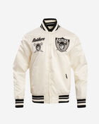 PRO STANDARD Las Vegas Raiders Retro Classic Rib Satin Jacket FOR643570-EBK cream 1