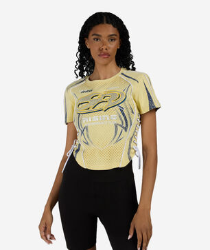 Side Tie Lace Up Racer Tee