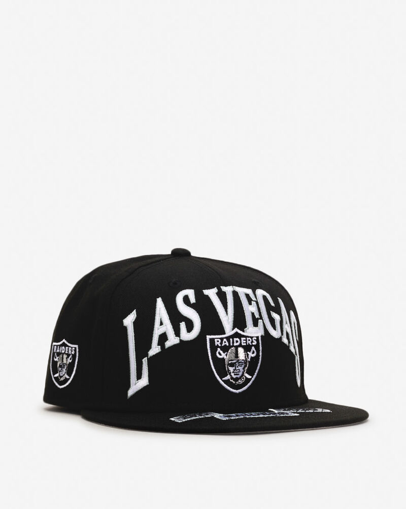 New Era 59Fifty Las Vegas Raiders Oversized Script Fitted Hat 60693602 Black 1