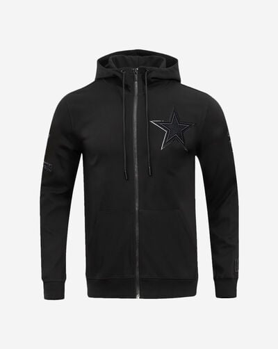 Dallas Cowboys Triple Black Full-Zip Hoodie