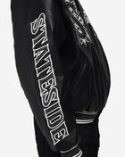 Pu Studded Patch Varsity Jacket