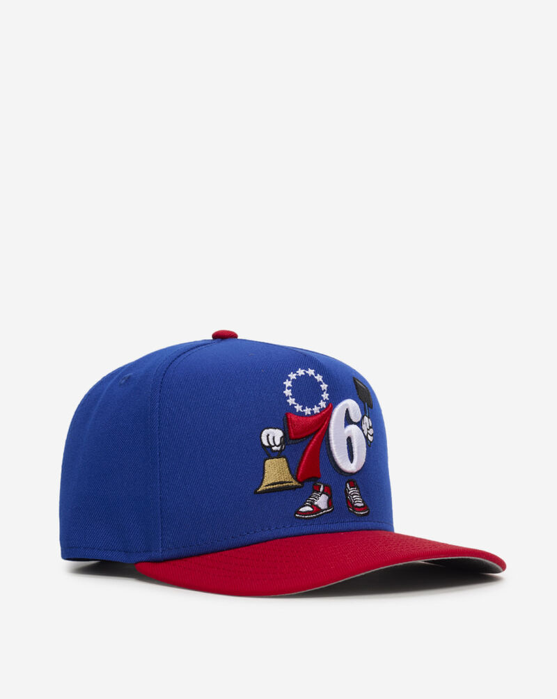New Era 9Fifty Philadelphia 76ers A-Frame Snapback Hat 60800191 Blue 1