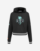 PRO STANDARD New York Liberty Retro Classic Cropped Pullover Hoodie  WNLC70026-BLK Black 1