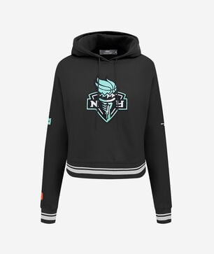 New York Liberty Retro Classic Cropped Pullover Hoodie 