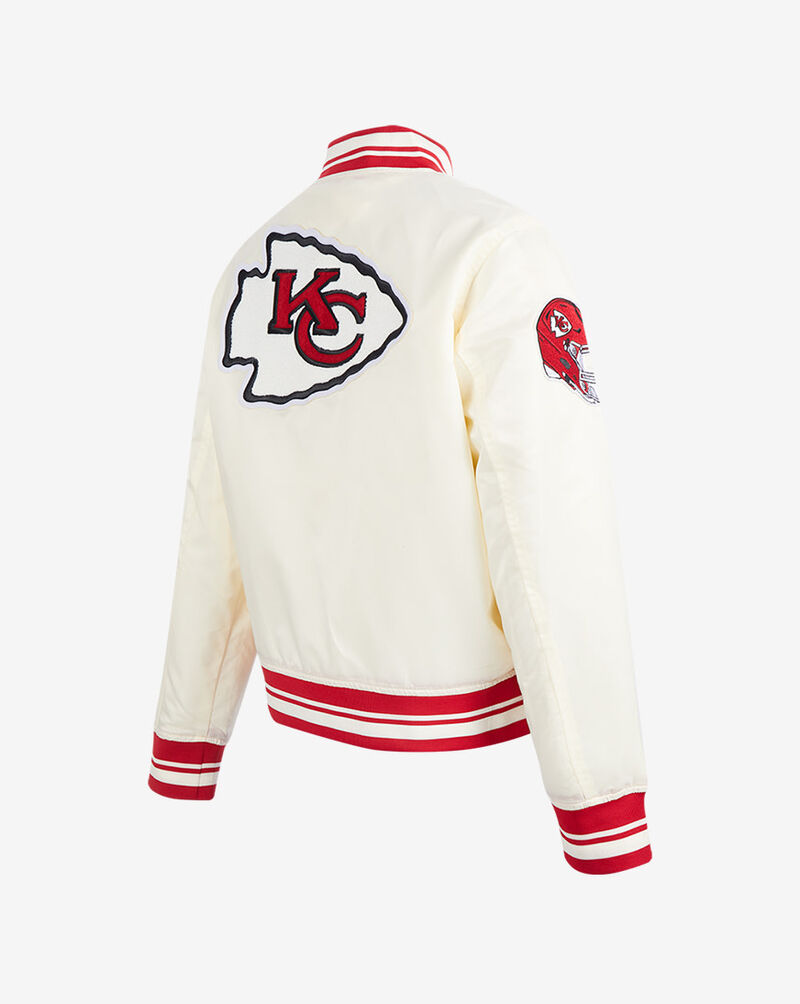 PRO STANDARD Kansas City Chiefs Retro Classic Rib Satin Jacket FKCU410242-ERD cream 4