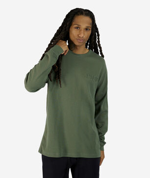 Long-Sleeve Waffle Thermal Crew