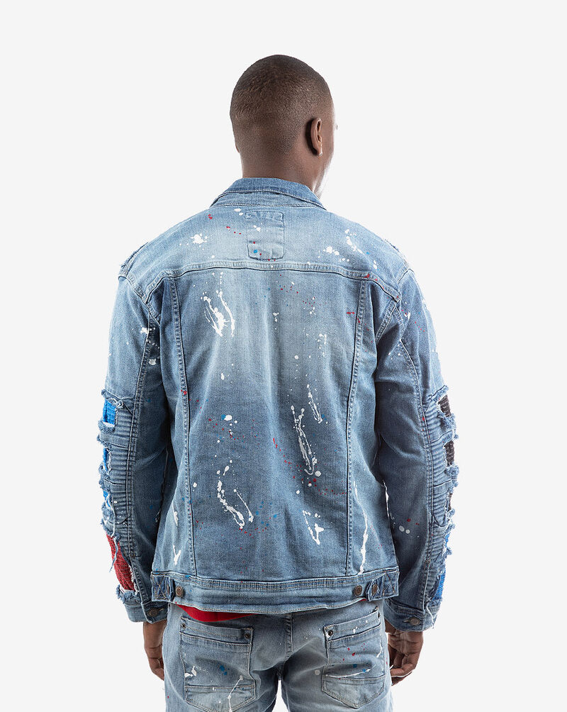 Copper Rivet Quilted Denim Jacket Mens Clothes Snipes USA