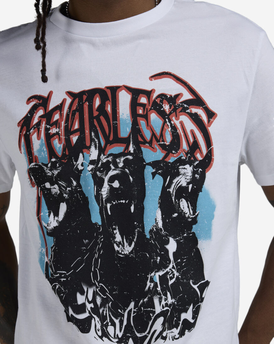 Shop Graphic Tees Fearless Dogs Tee MTUS540-US-00220 white