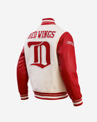 PRO STANDARD Detroit Red Wings Retro Classic Rib Wool Varsity Jacket HDR667542-ERD cream 3
