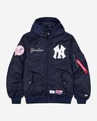 New Era Alpha Industries Historic L-2B New York Yankees Hooded Bomber Jacket 60564139 Blue 1