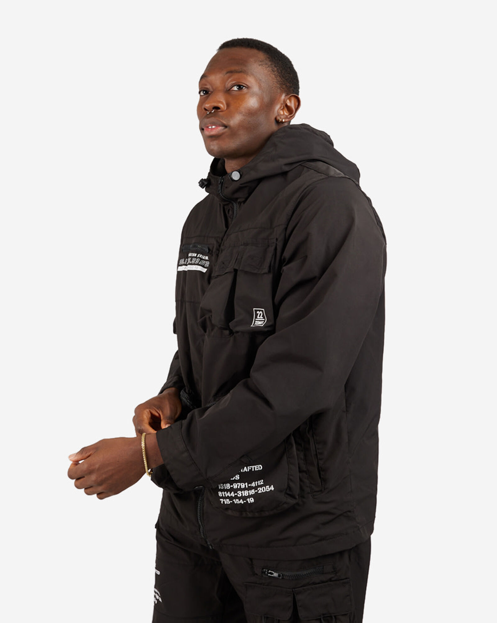 Shop Smoke Rise Printed Nylon Full Zip Windbreaker Jacket WW23182SN