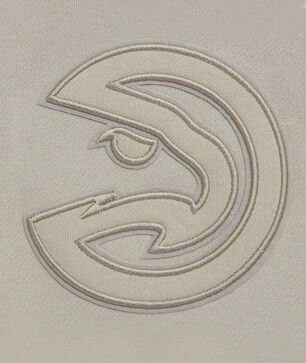 Atlanta Hawks Neutral Drop Shoulder Fleece Pull Over Hoodie