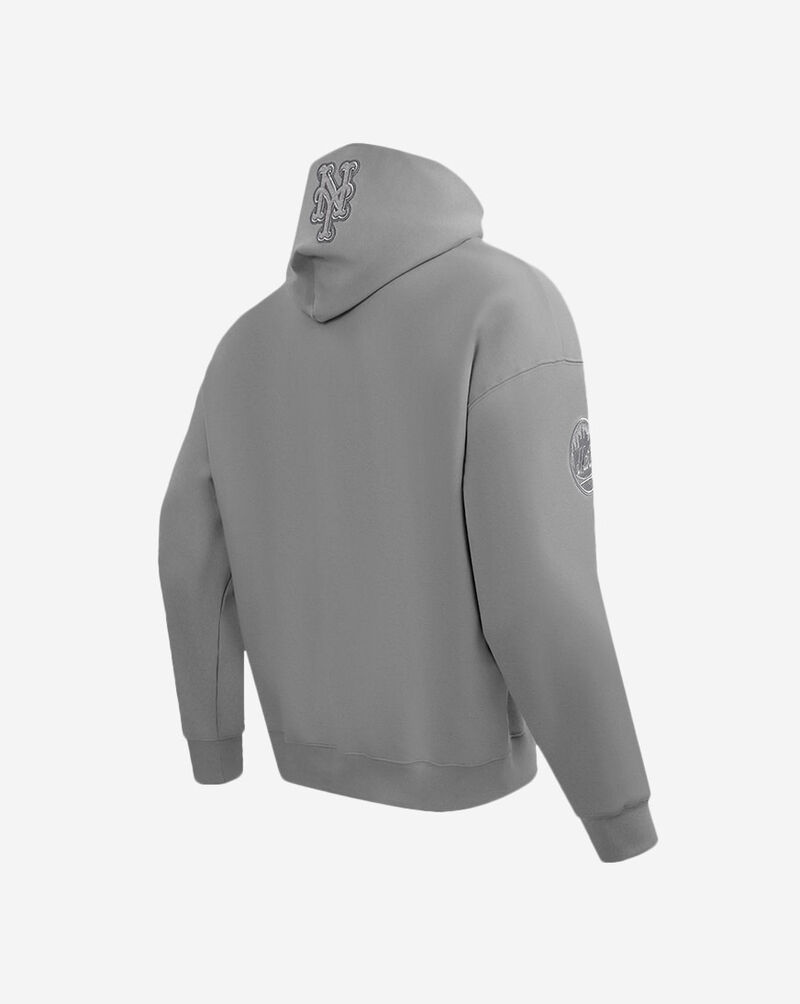 PRO STANDARD New York Mets Neutral Drop Shoulder Fleece Pull Over Hoodie  LNM5311666-DHG Grey 3