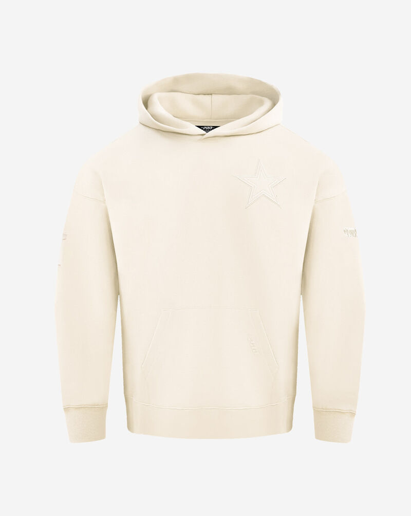 PRO STANDARD Dallas Cowboys Neutral Drop Shoulder Fleece Pullover Hoodie FDC544497-EGG cream 1