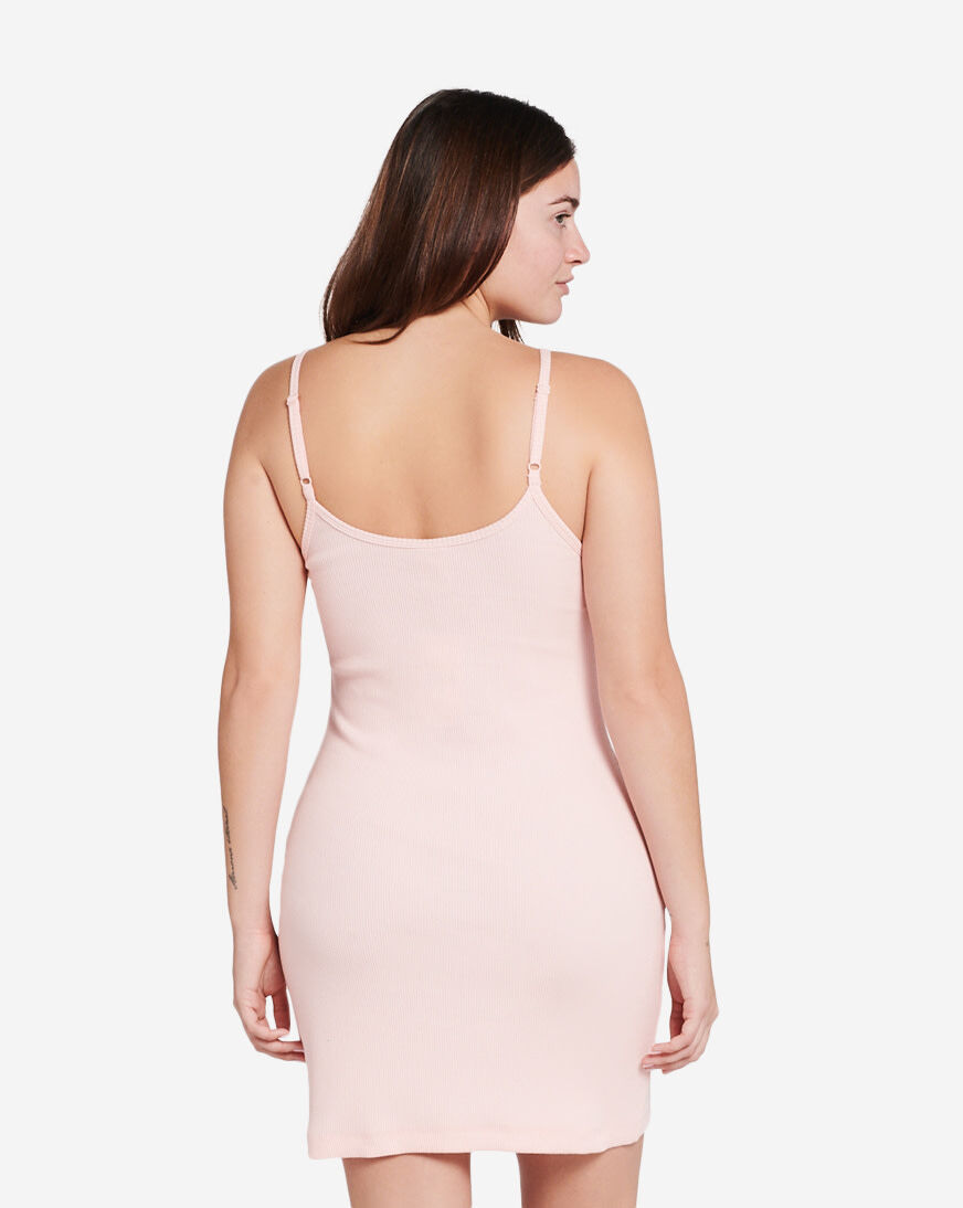 Shop Nike NSW Ribbed Bodycon Bold Dress DM6230-610 pink