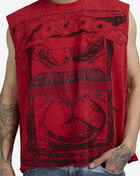 Smoke Rise Crop Graphic Muscle Tank KT25253SN-RED Red 3