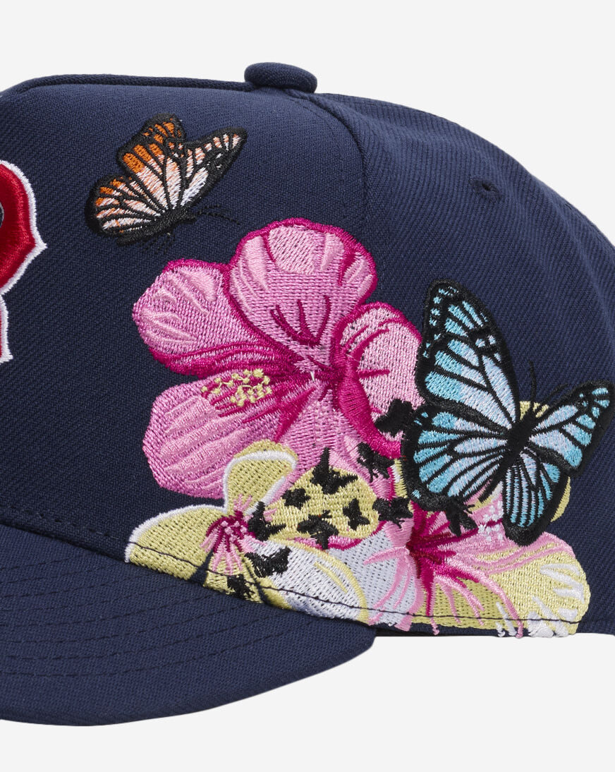 Shop Mitchell Ness Boston Red Sox Pro Pinch Butterfly Snapback Hat