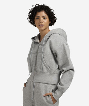 NSW Fleece Loose Full-Zip Cropped Hoodie