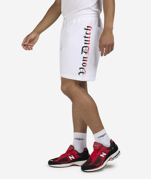 Printed Cross Fleece Shorts