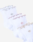 adidas Originals Ruffle 3-Pack Quarter Socks KL3631B White 3
