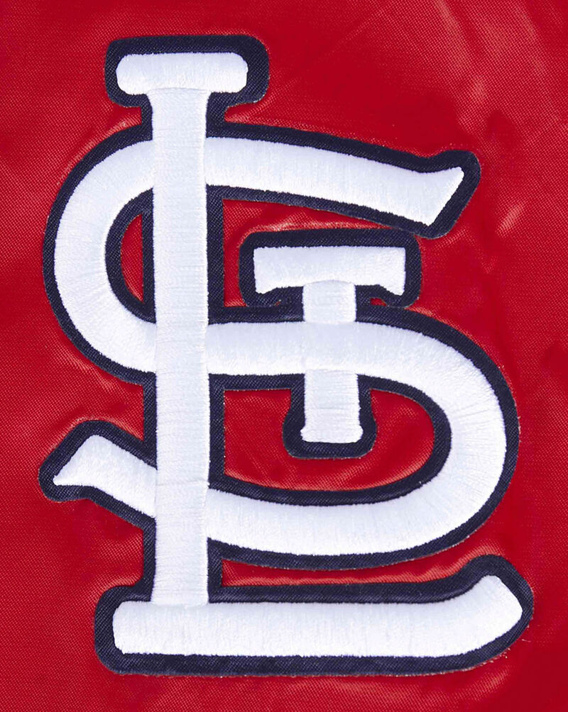 PRO STANDARD St. Louis Cardinals Mash Up Rib Satin Jacket  LSC6314672-RMR Red 2