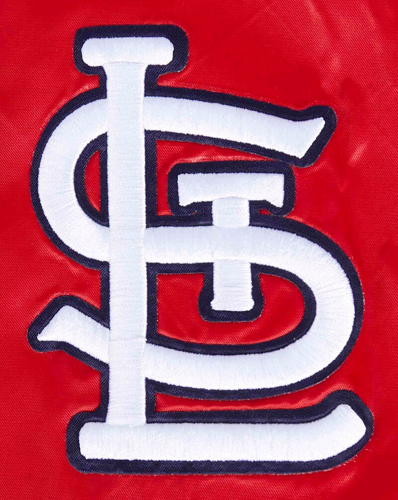 PRO STANDARD St. Louis Cardinals Mash Up Rib Satin Jacket  LSC6314672-RMR Red 2
