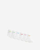Nike Little Kids' Dri-FIT Performance Basics 6Pk Quarter Socks UN0018-F68 Multi 3