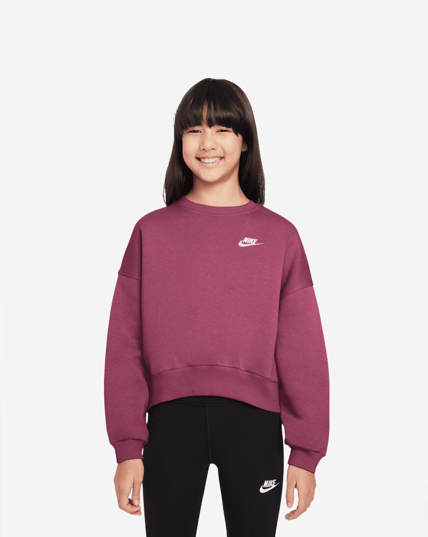 Shop Nike Big Kids' NSW Club Fleece Boxy Crewneck FZ9244-634