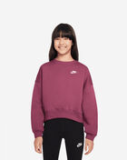 Nike Big Kids' NSW Club Fleece Boxy Crewneck FZ9244-634 Pink 1