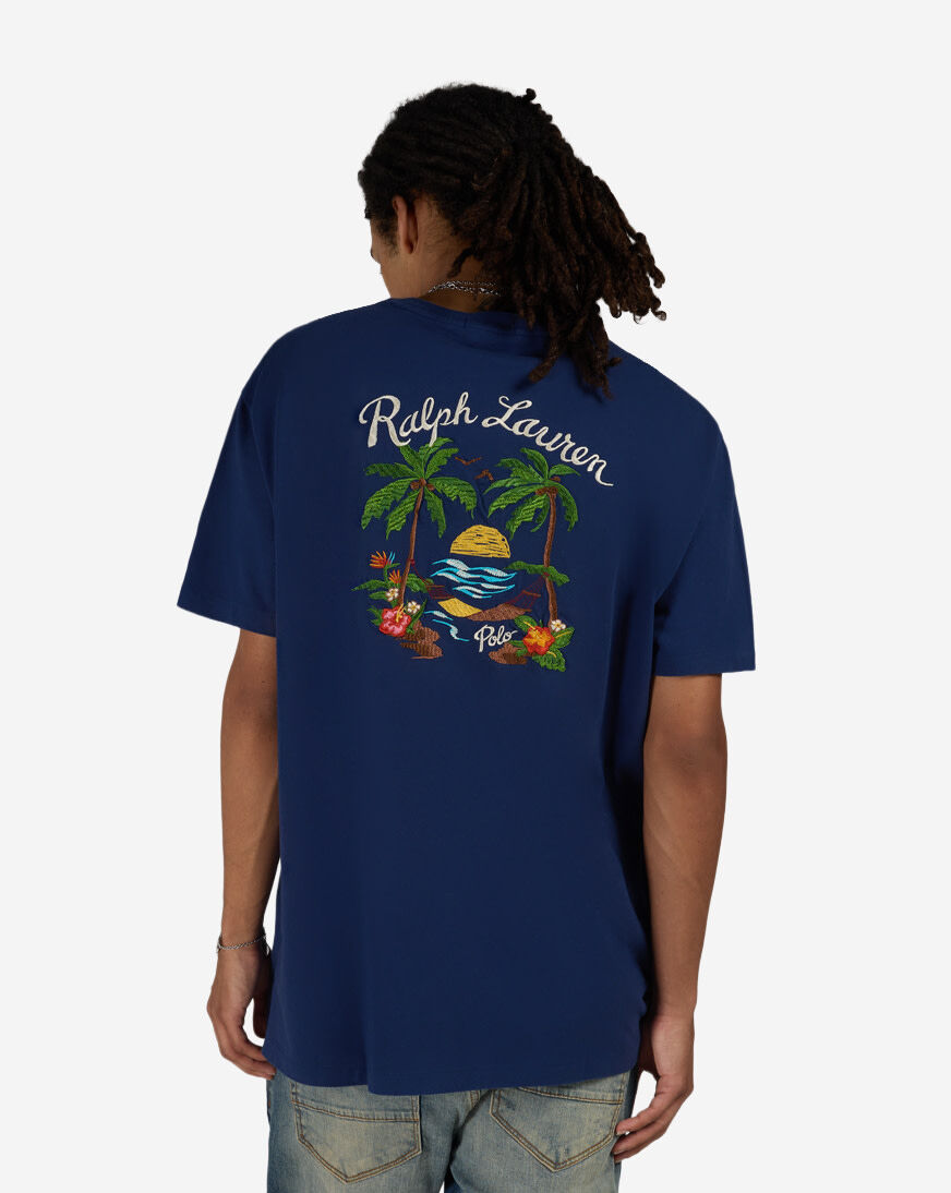 Shop Polo Ralph Lauren Novelty Tropical Embroidery Graphic Tee