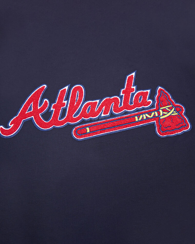 PRO STANDARD Atlanta Braves Classic Chenille Tee  LAB131546-MDN Blue 2