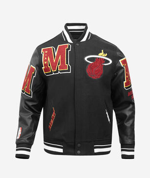 Miami Heat Mash Up Rib Wool Varsity Jacket