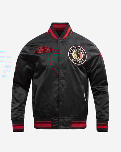 Chicago Blackhawks Retro Classic Rib Satin Jacket