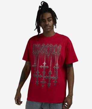 Chrome Hanging Crosses Tee