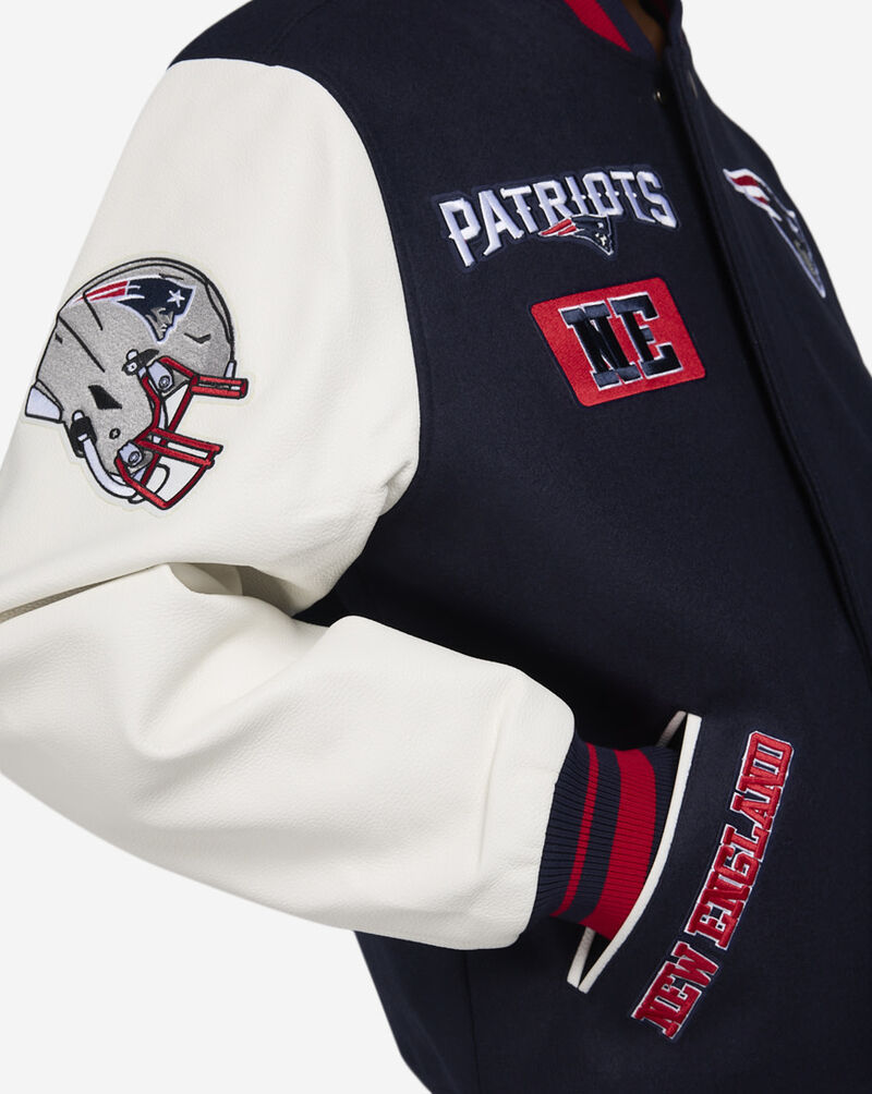 PRO STANDARD New England Patriots Pro Area Code Varsity Jacket  FNP6410393-MRM Blue 3