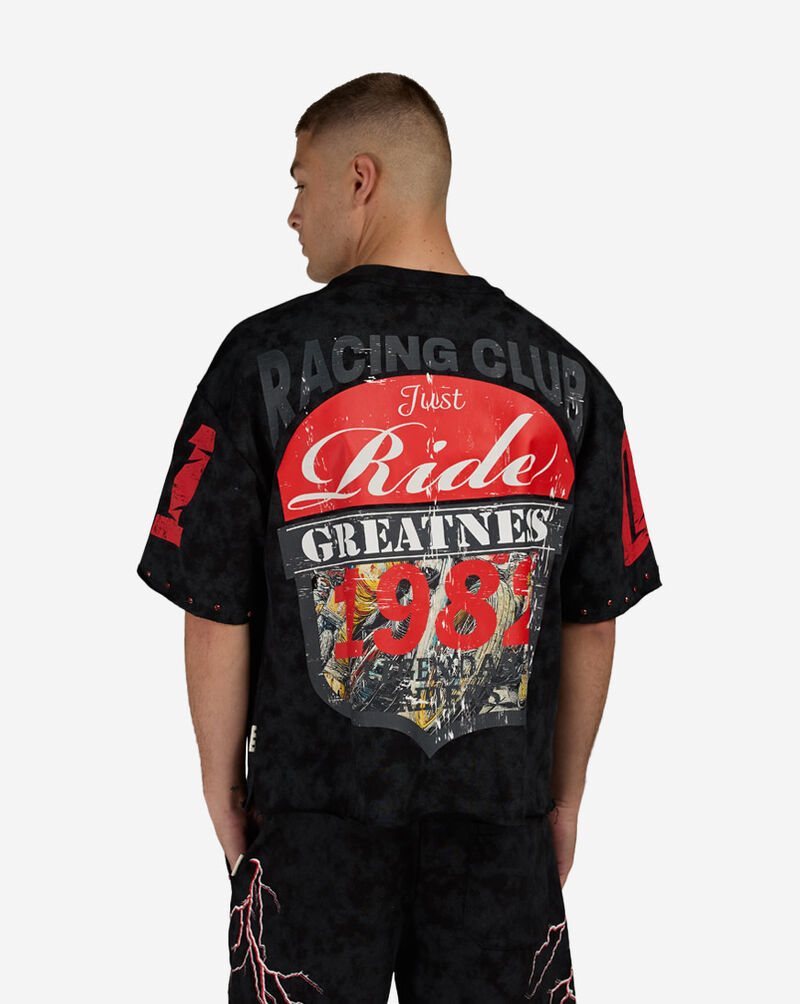 BKYS Apparel Greatness Terry Cropped T-Shirt T1539-BLK Black 2