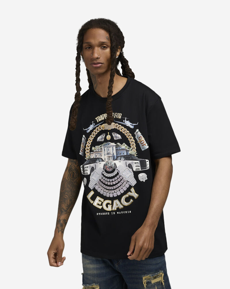 STREETZ IS WATCHIN Trapping For Legacy Tee SIW516504-BLK Black 1