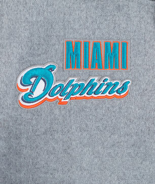 Miami Dolphins Retro Classic Rib Wool Varsity Jacket