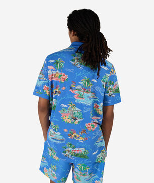Printed Mesh Polo Bahamas Bear T-Shirt