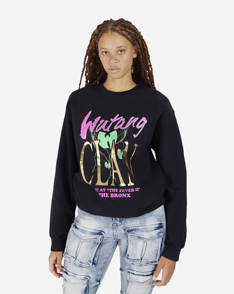 Graphic Hoodie Wu-Tang Foil Fleece Crew WTC126087 Black 1