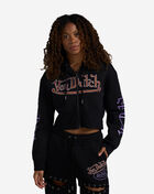Von Dutch Grommet HD Corset Full Zip Fleece Hoodie 7VND2B0355SN Black 1