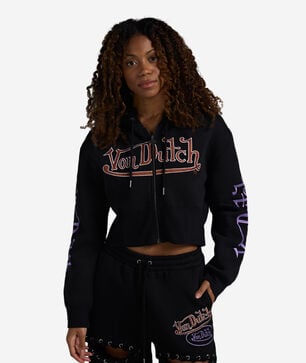 Grommet HD Corset Full Zip Fleece Hoodie