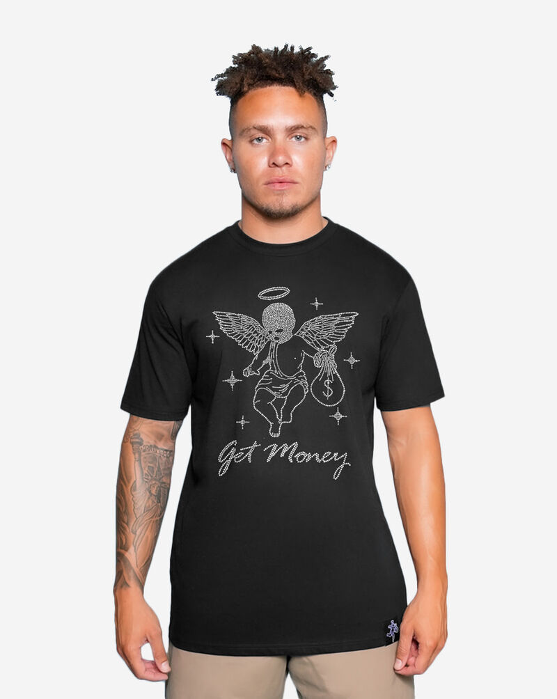 Hasta Muerte GM Star Rhinestone Tee GMSTARRHN-TEE-BLK Black 1