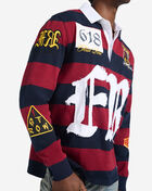 First Row Patch Long Sleeve Polo FRO0002-BUR Red 3